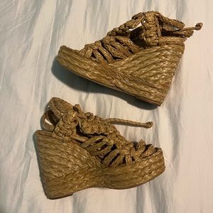 PALOMA BARCELO Camino Wedge Sandal in Natural